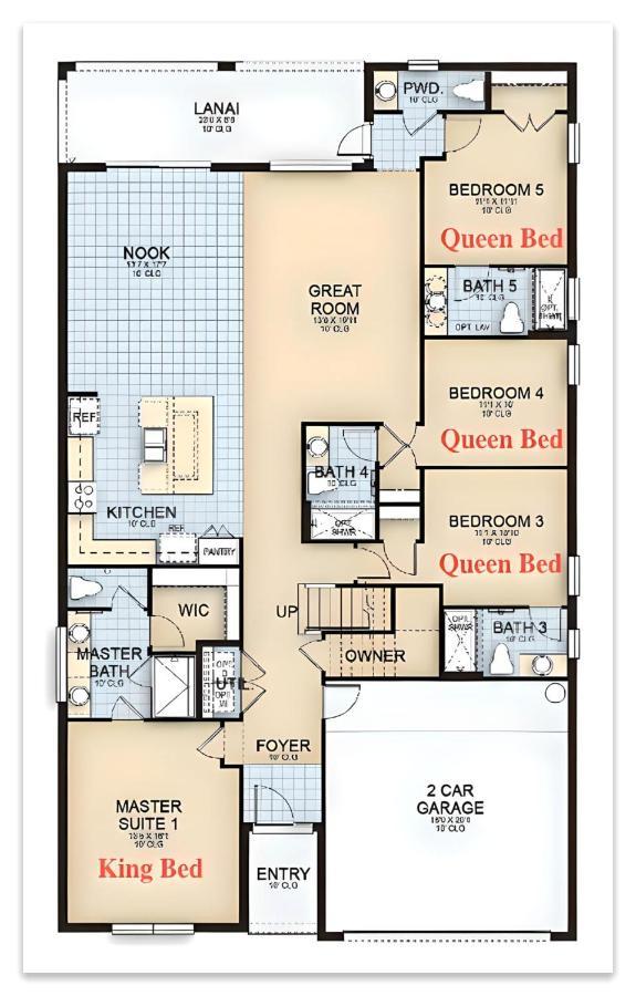 Luxury 12 Bedrooms Pool House 10 Min To Disney4630 Kissimmee Kültér fotó