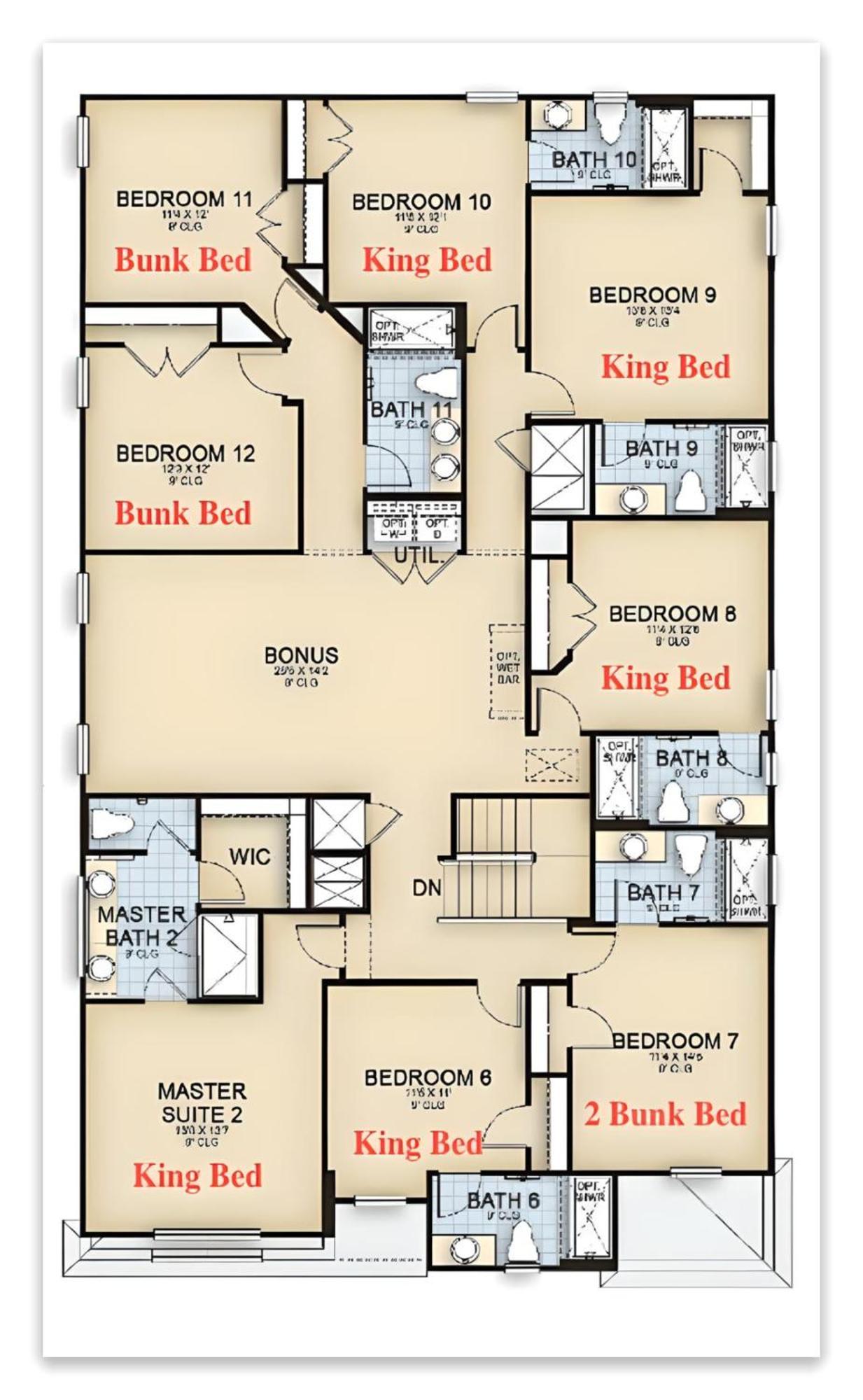 Luxury 12 Bedrooms Pool House 10 Min To Disney4630 Kissimmee Kültér fotó